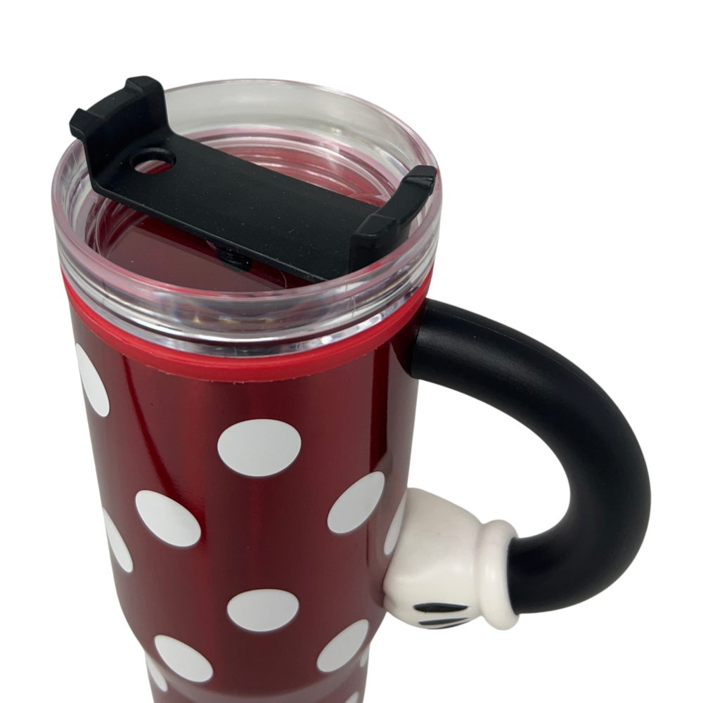 BICCHIERE TERMICO CON CANNUCCIA MINNIE DISNEY MANICO 3D 770 ML - 86681