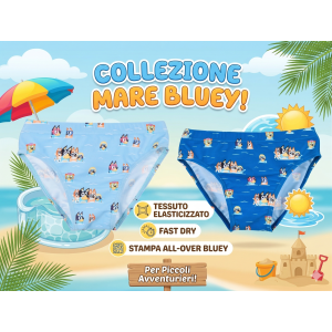 COSTUME DA BAGNO BLUEY MODELLO SLIP MUTANDINA MARE PISCINA BAMBINO - EZ18113BLU