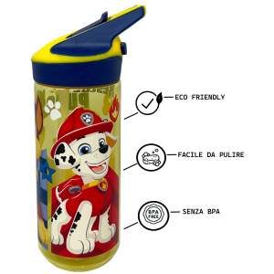 BORRACCIA TRITAN PAW PATROL BOTTIGLIA 620 ML CON APERTURA POP-UP - 86704