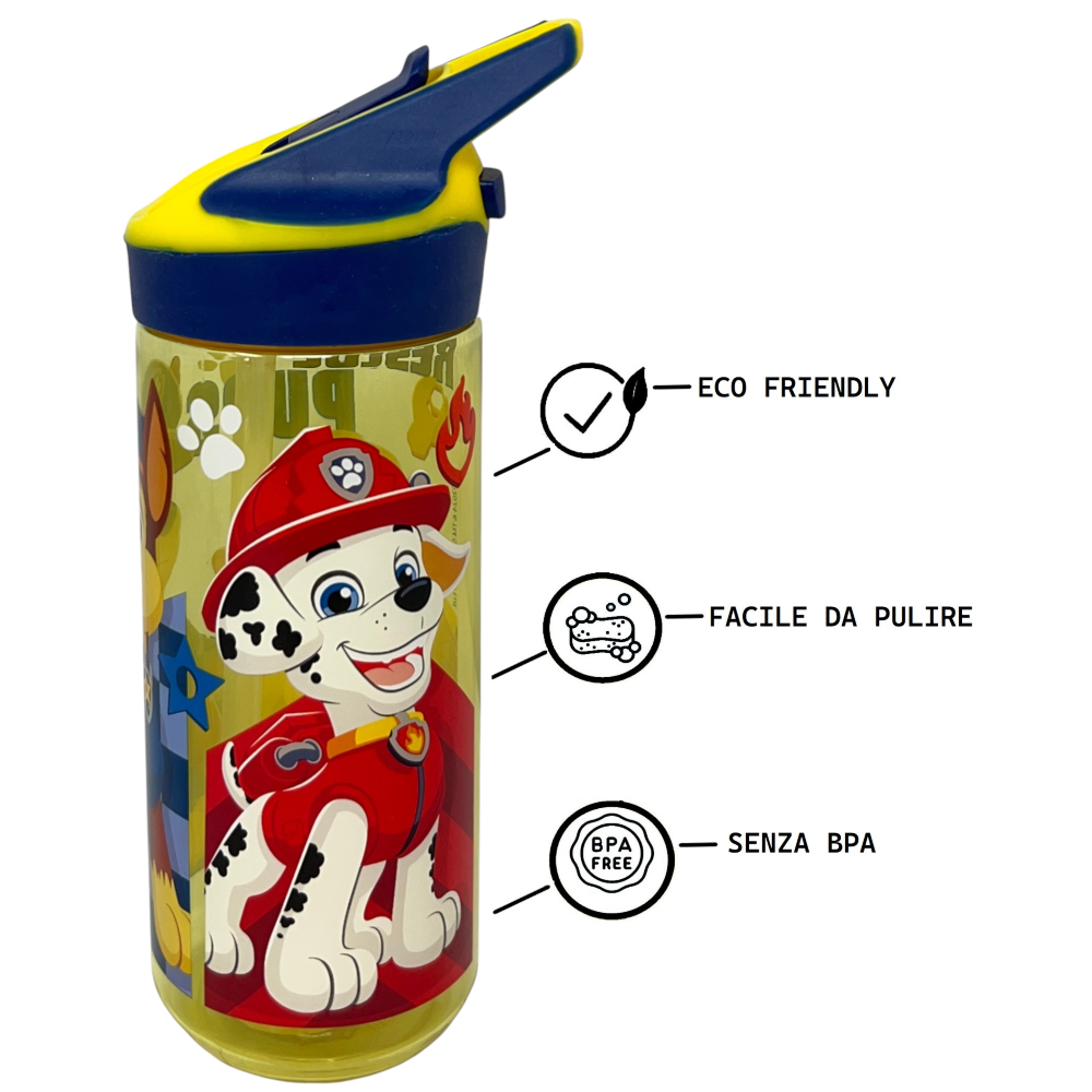 BORRACCIA TRITAN PAW PATROL BOTTIGLIA 620 ML CON APERTURA POP-UP - 86704