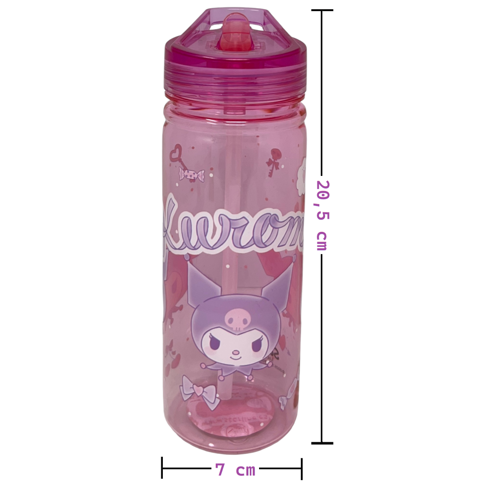 BORRACCIA ECOZEN KUROMI SANRIO IN TRITAN BOTTIGLIA CON BECCUCCIO RIPIEGABILE 580 ML -86695