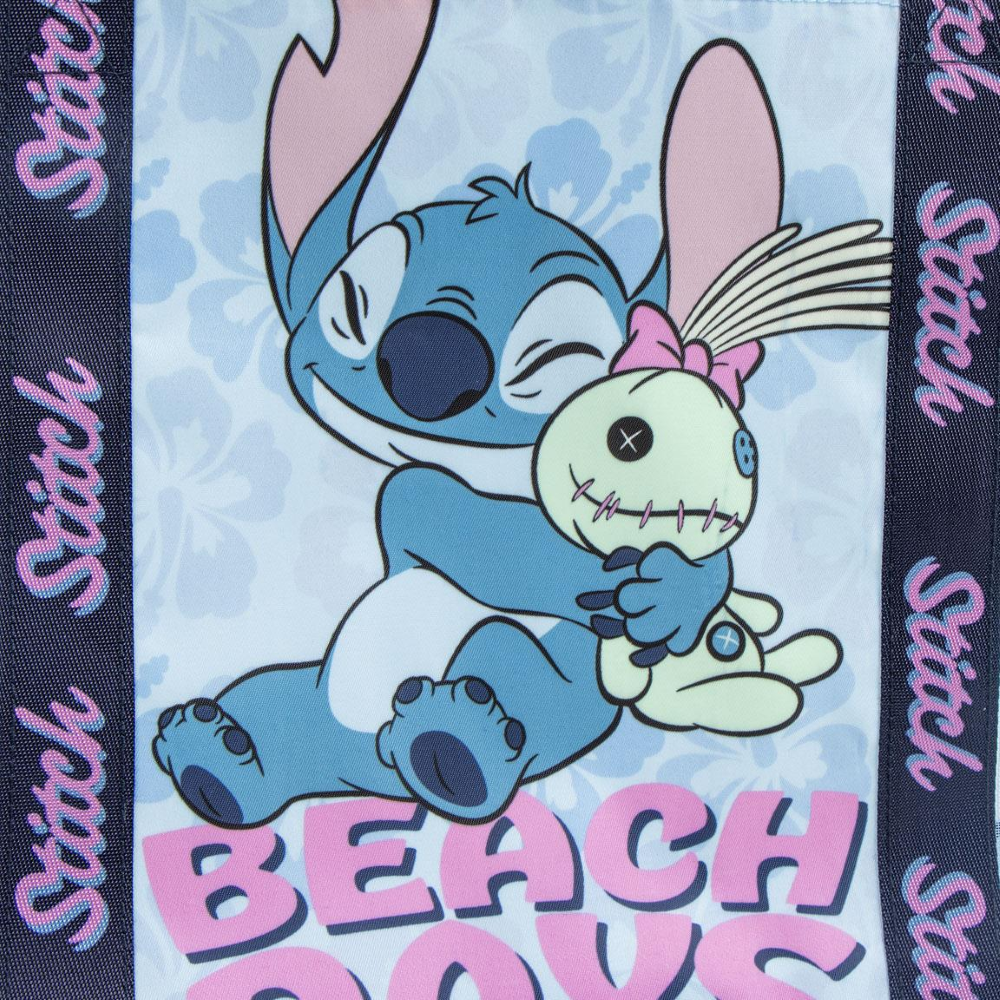 BORSA MARE STITCH DISNEY DA SPIAGGIA MAXI SHOPPER TEMPO LIBERO 62 CM CON MANICI - 5695