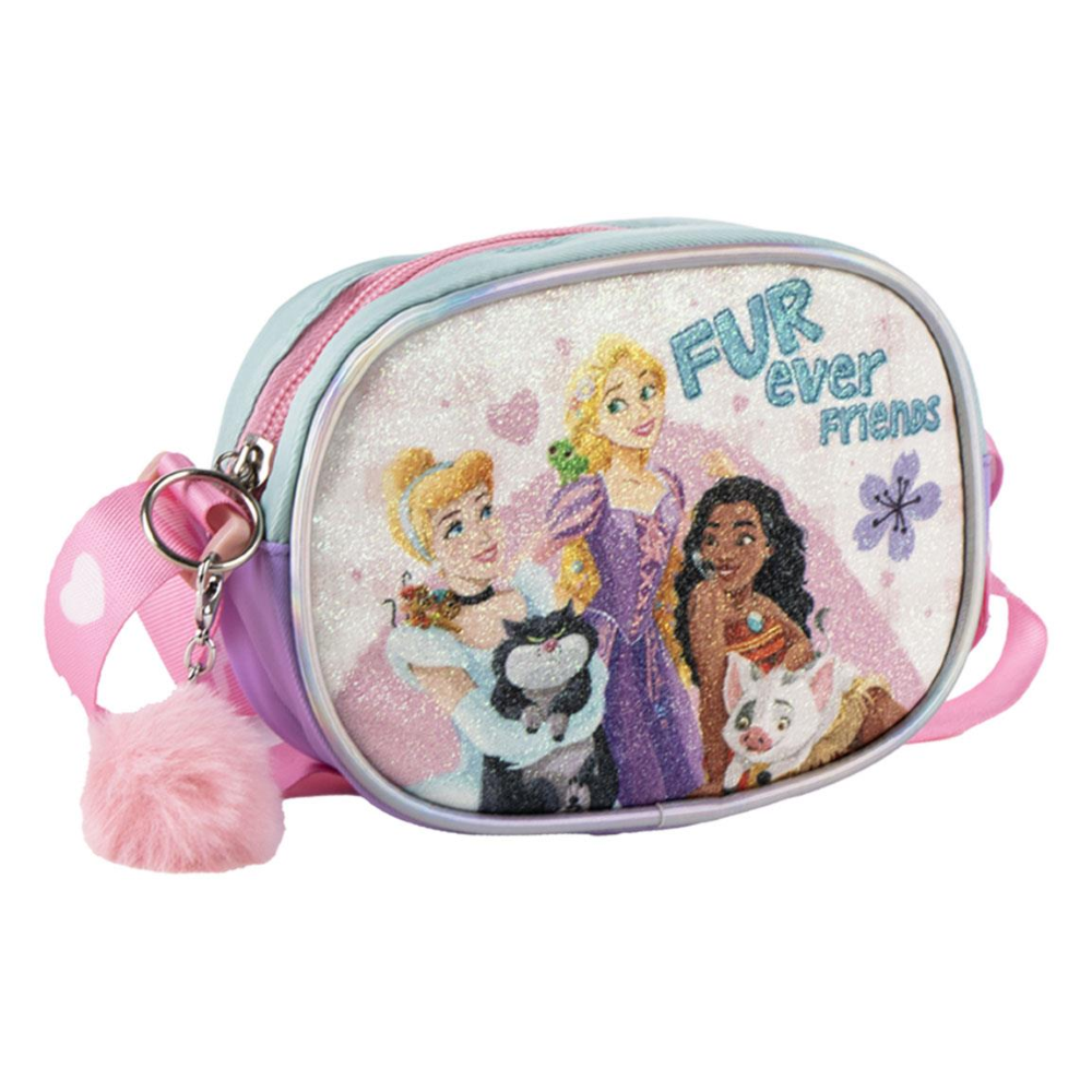 BORSA PASSEGGIO PRINCIPESSE DISNEY GLITTER CON TRACOLLA REGOLABILE - 6437