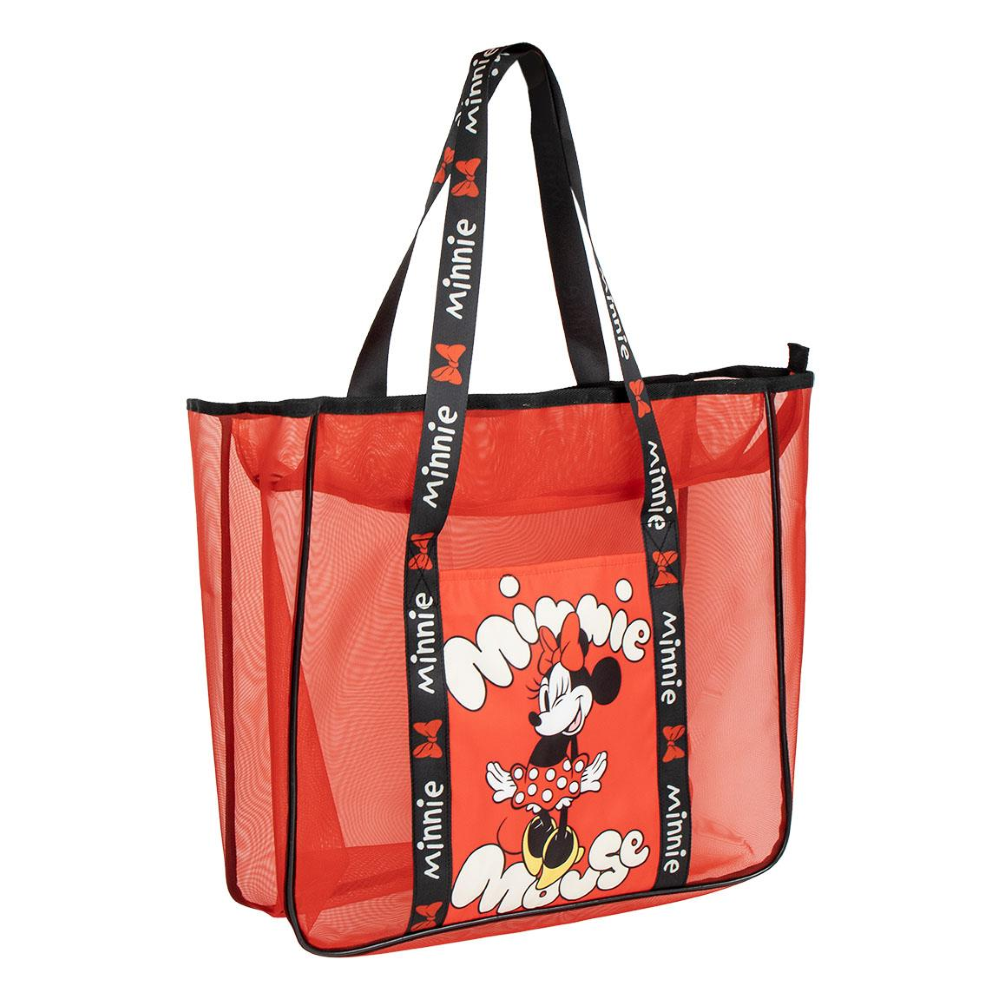 BORSA MARE MINNIE DISNEY DA SPIAGGIA MAXI SHOPPER TEMPO LIBERO 62 CM CON MANICI - 5759