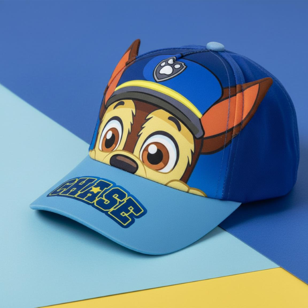 CAPPELLO PAW PATROL CON ORECCHIE 3D BERRETTO ESTIVO CON VISIERA REGOLABILE BAMBINO 53 CM - 0128
