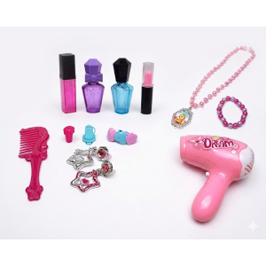 SPECCHIERA CON LUCI E SUONI TAVOLINO SGABELLO GIOIELLI IN CONFEZIONE REGALO - TOY0273