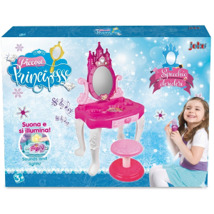 SPECCHIERA CON LUCI E SUONI TAVOLINO SGABELLO GIOIELLI IN CONFEZIONE REGALO - TOY0273
