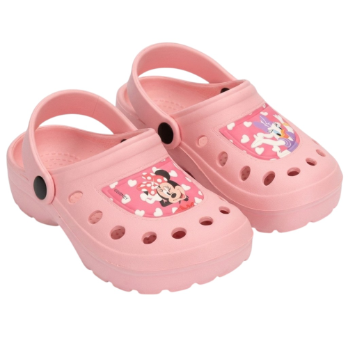 CIABATTE MINNIE E PAPERINA DISNEY MODELLO CROCS IN EVA CON CINTURINO BAMBINA PISCINA MARE - 7269ROSA