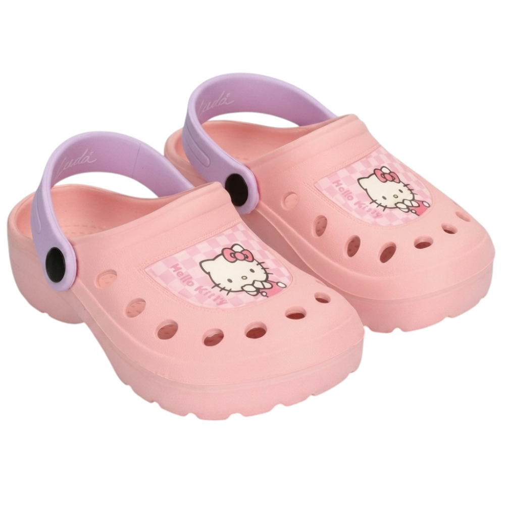 CIABATTE HELLO KITTY MODELLO CROCS IN EVA CON CINTURINO BAMBINA PISCINA MARE - 7272ROSA