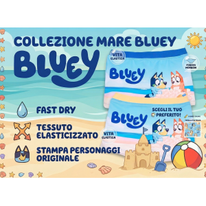 COSTUME DA BAGNO BLUEY E BINGO MODELLO PARIGAMBA BOXER MARE PISCINA BAMBINO - EZ18110GIALLO