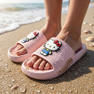 CIABATTE HELLO KITTY SANRIO PANTOFOLE MONOFASCIA PER MARE PISCINA ADULTI - 7318