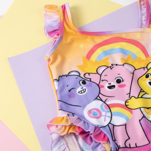 COSTUME DA BAGNO ORSETTI DEL CUORE INTERO MARE PISCINA PER BAMBINE ELASTICIZZATO - 3301
