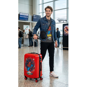 TROLLEY DA VIAGGIO SPIDERMAN MARVEL IN ABS BAGAGLIO A MANO VALIGIA 55X38X20 CM - 2071721 