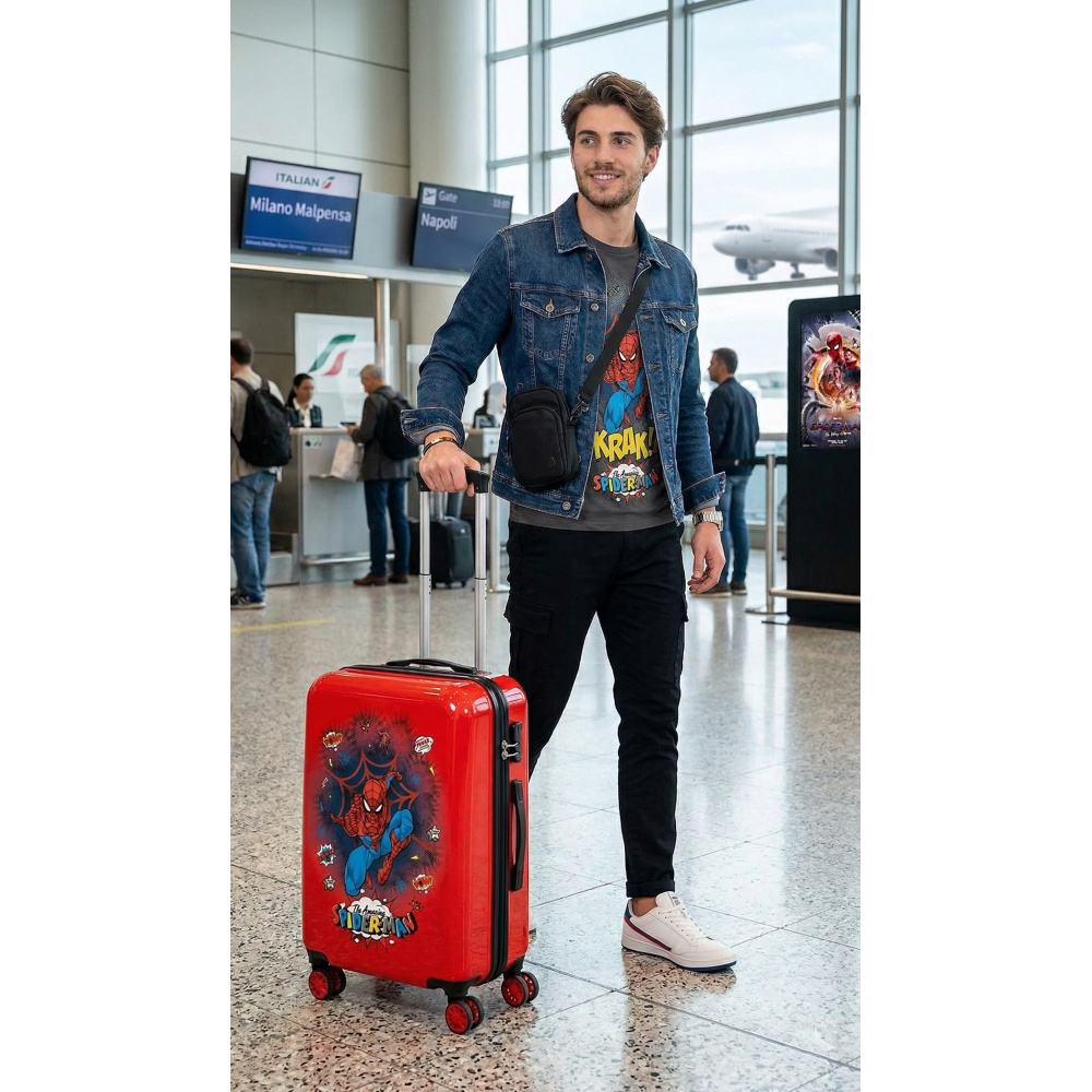 TROLLEY DA VIAGGIO SPIDERMAN MARVEL IN ABS BAGAGLIO A MANO VALIGIA 55X38X20 CM - 2071721 