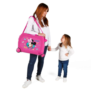 TROLLEY DA VIAGGIO MINNIE MOUSE DISNEY IN ABS BAGAGLIO CAVALCABILE VALIGIA 50X38X20 CM - 22398E1