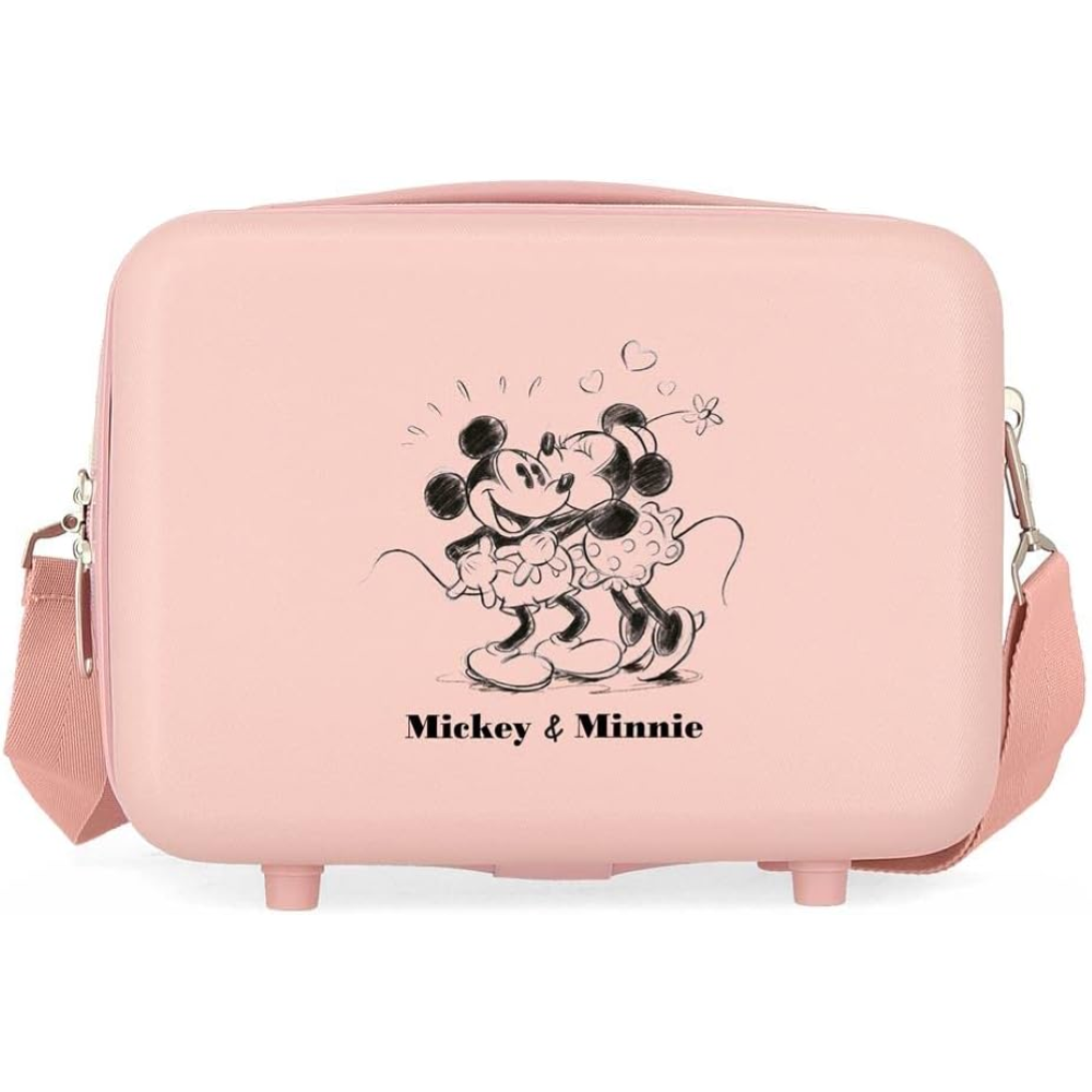 BEAUTY CASE MINNIE E TOPOLINO DISNEY BORSA VIAGGIO IN ABS ADATTABILE A TROLLEY - 3733928