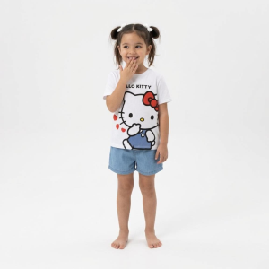 T-SHIRT MANICA CORTA HELLO KITTY SANRIO MAGLIETTA 100% COTONE - 3121
