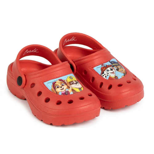CIABATTE PAW PATROL MODELLO CROCS IN EVA CON CINTURINO BAMBINO PISCINA MARE - 6873ROSSO