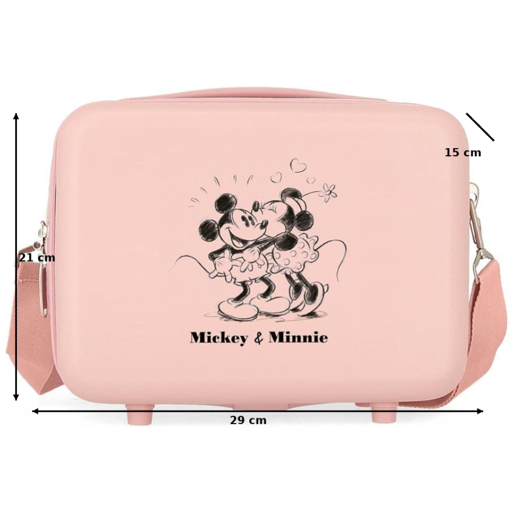 BEAUTY CASE MINNIE E TOPOLINO DISNEY BORSA VIAGGIO IN ABS ADATTABILE A TROLLEY - 3733928