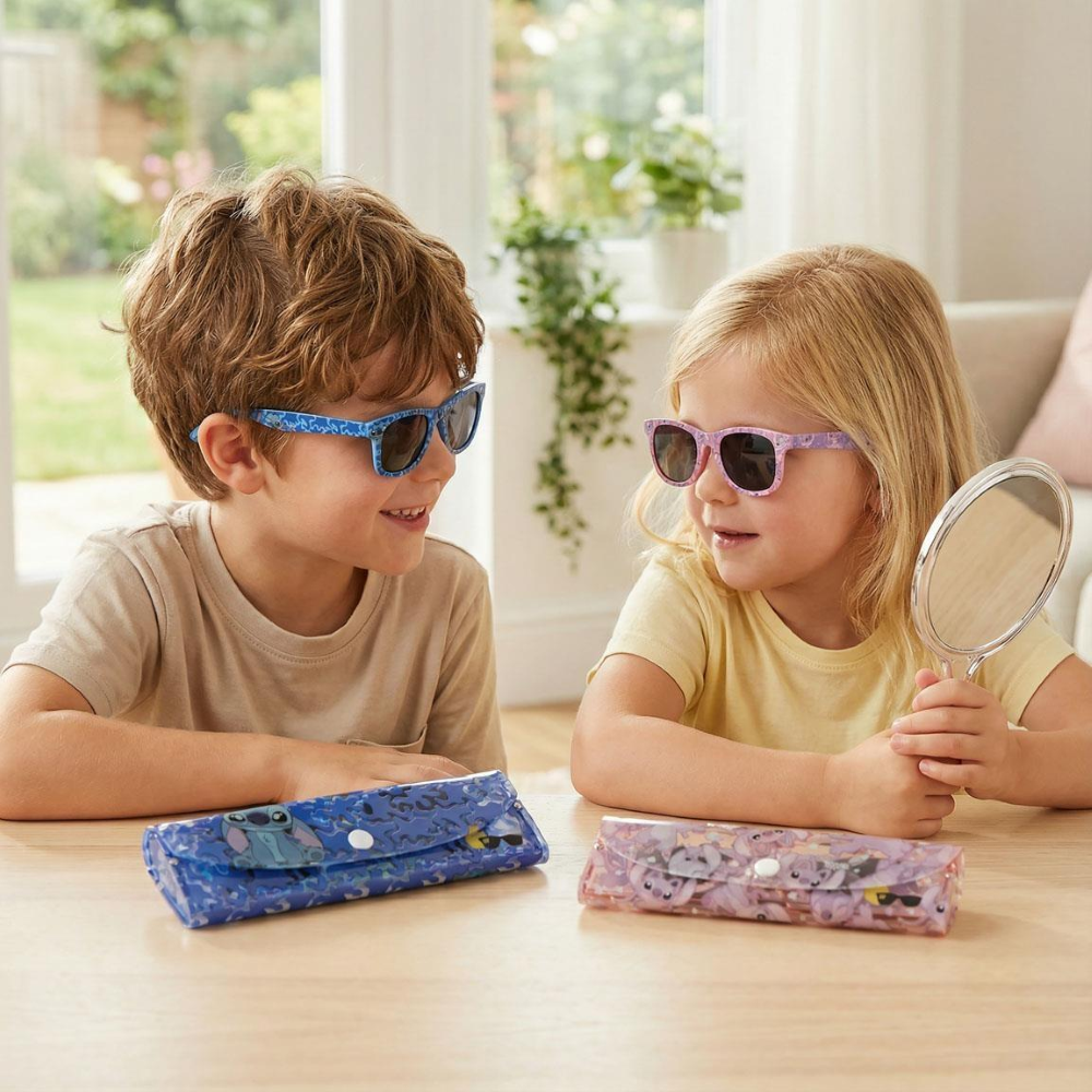 OCCHIALI DA SOLE STITCH DISNEY LENTI SPECCHIATE RETTANGOLARI FILTRO UV400 - 2824/3