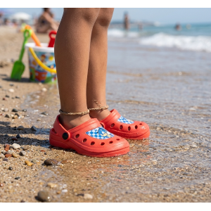 CIABATTE SONIC MODELLO CROCS IN EVA CON CINTURINO BAMBINA PISCINA MARE - 6436ROSSO