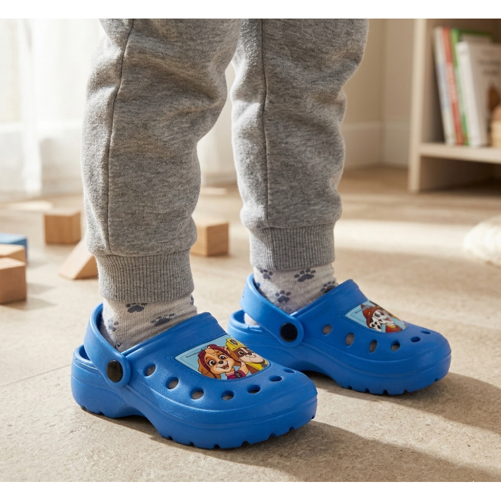 CIABATTE PAW PATROL MODELLO CROCS IN EVA CON CINTURINO BAMBINO PISCINA MARE - 6873BLU