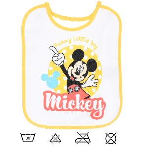 BAVETTE TOPOLINO DISNEY SET 6 BAVAGLINI 27 X 22,5 CM IN SPUGNA PER BAMBINI - EZ09014