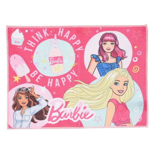 TOVAGLIETTA BARBIE MATTEL IN TESSUTO DA COLAZIONE PRANZO 40X30 CM - EZ18024