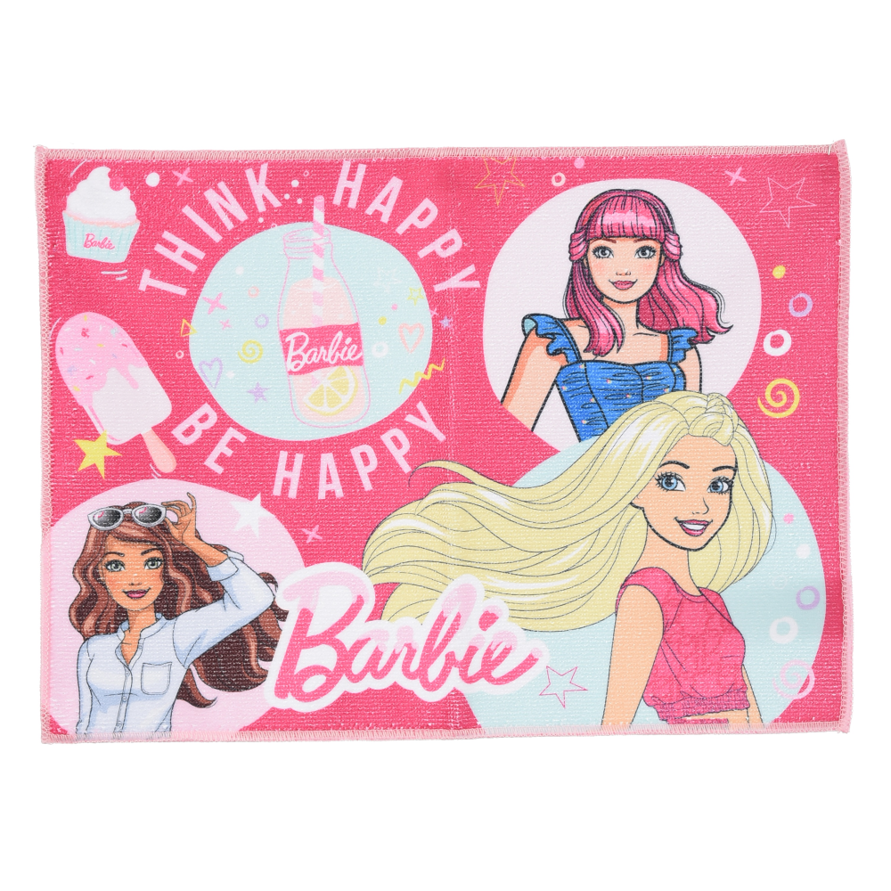 TOVAGLIETTA BARBIE MATTEL IN TESSUTO DA COLAZIONE PRANZO 40X30 CM - EZ18024
