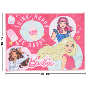TOVAGLIETTA BARBIE MATTEL IN TESSUTO DA COLAZIONE PRANZO 40X30 CM - EZ18024