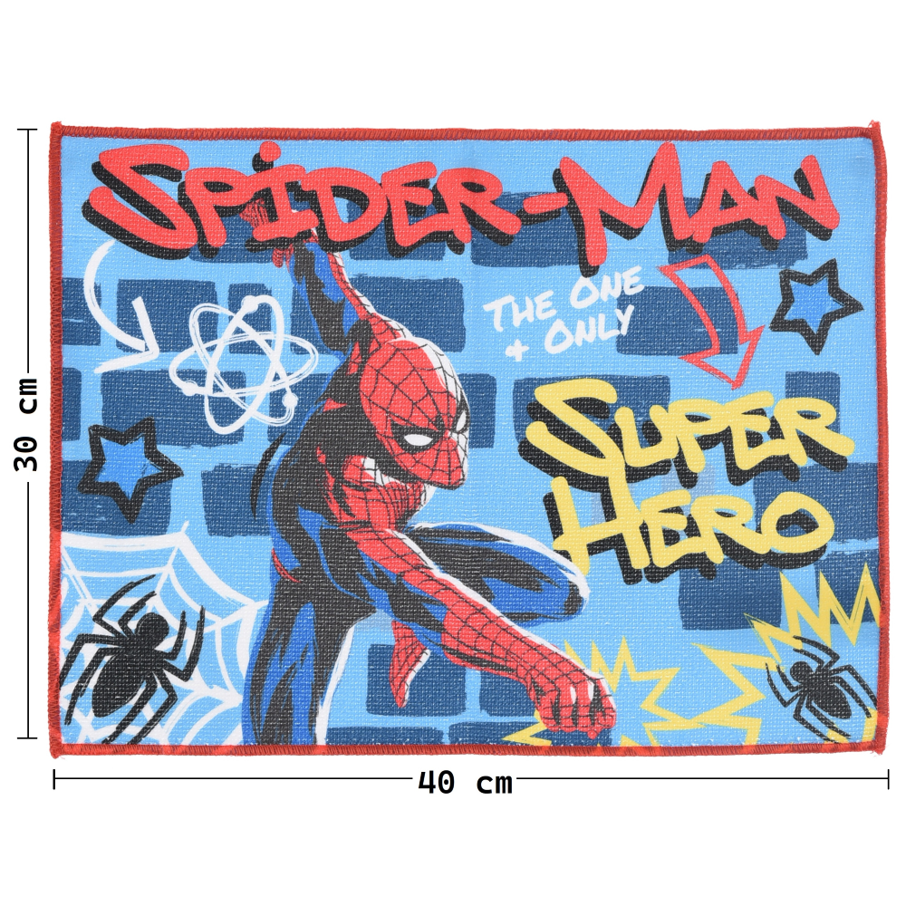 TOVAGLIETTA SPIDERMAN MARVEL IN TESSUTO DA COLAZIONE PRANZO 40X30 CM - EZ18171