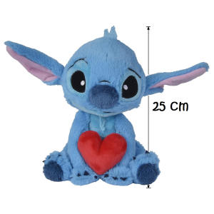 PELUCHE DISNEY LILO & STITCH MORBIDO PUPAZZO CON CUORE 25 CM - 6315876995