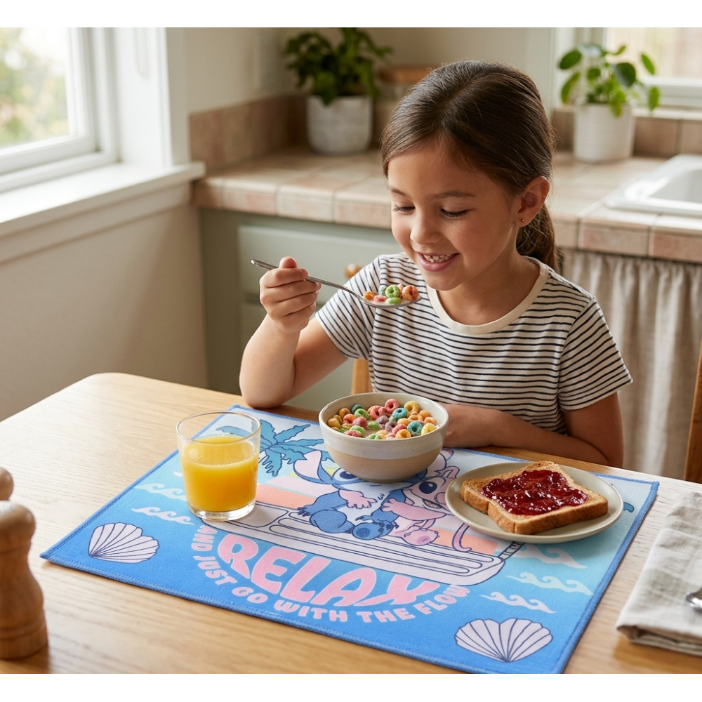 TOVAGLIETTA STITCH DISNEY IN TESSUTO DA COLAZIONE PRANZO 40X30 CM - EZ18078