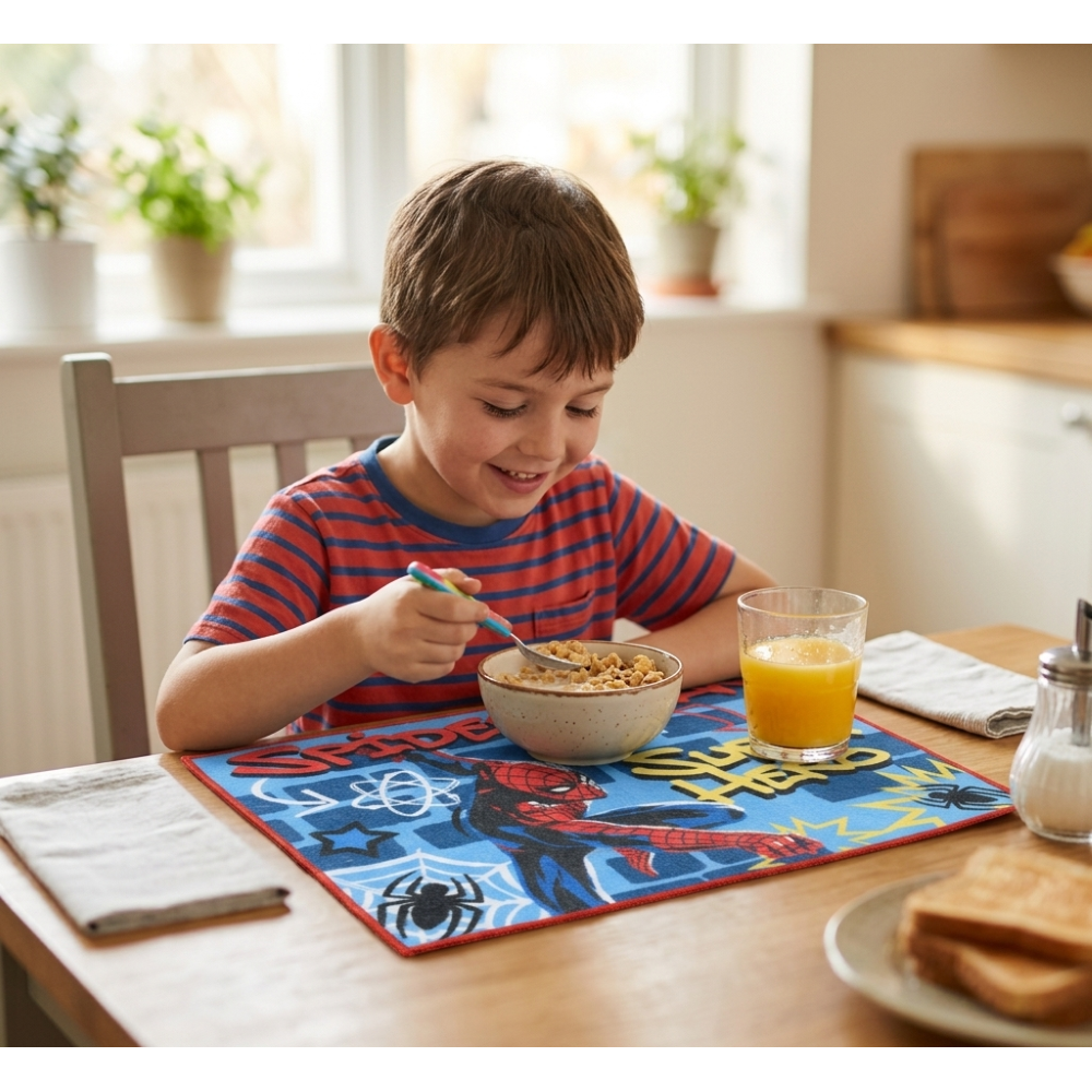 TOVAGLIETTA SPIDERMAN MARVEL IN TESSUTO DA COLAZIONE PRANZO 40X30 CM - EZ18171