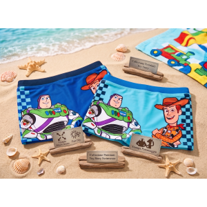 COSTUME DA BAGNO TOY STORY DISNEY PIXAR MODELLO PARIGAMBA BOXER MARE PISCINA BAMBINO - EZ18221AZZURRO