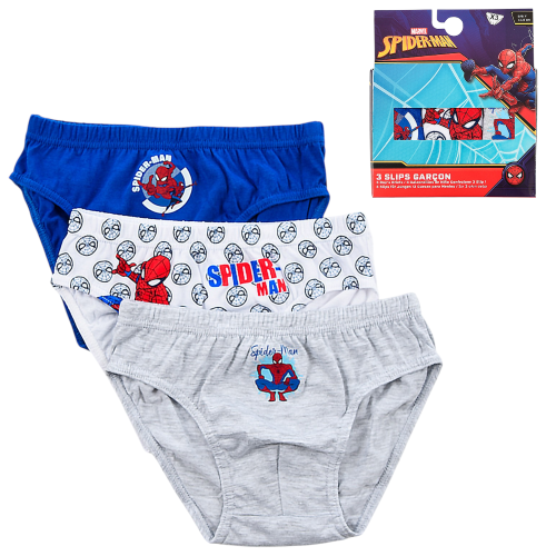 MUTANDINE SET 3 PEZZI SPIDERMAN MARVEL SLIP IN COTONE IN SCATOLA 3/8 ANNI- EZ30036