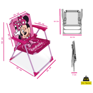 SEDIA PIEGHEVOLE MINNIE PER MARE E GIARDINO 100% POLIESTERE- 86732