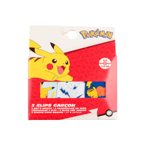 MUTANDINE SET 3 PEZZI PIKACHU POKEMON SLIP IN COTONE IN SCATOLA 3/6 ANNI- EZ30004