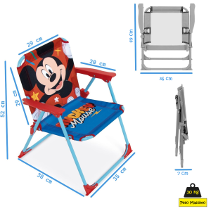 SEDIA PIEGHEVOLE TOPOLINO PER MARE E GIARDINO 100% POLIESTERE- 86733
