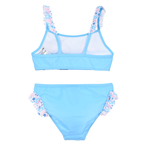 COSTUME DA BAGNO STITCH DISNEY BIKINI MARE DUE PEZZI TOP E SLIP BAMBINA - EZ18070AZZURRO