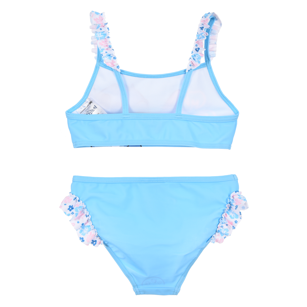 COSTUME DA BAGNO STITCH DISNEY BIKINI MARE DUE PEZZI TOP E SLIP BAMBINA - EZ18070AZZURRO