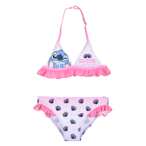COSTUME DA BAGNO STITCH DISNEY BIKINI MARE 2 PEZZI TOP E SLIP BAMBINA - EZ18072ROSA