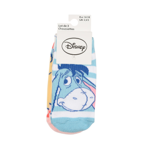 CALZINI WINNIE THE POOH DISNEY IN MISTO COTONE 3 PAIA ASSORTITI ADULTO 36/41 - EZ39002/1