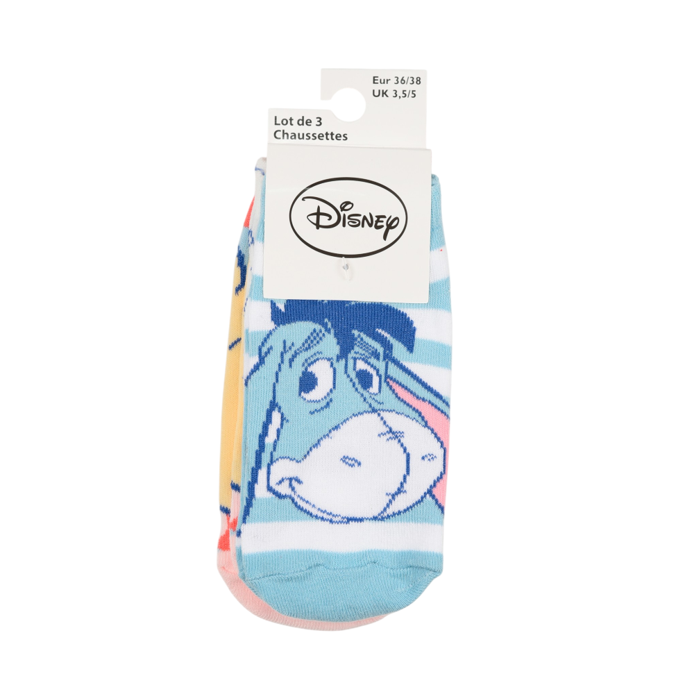 CALZINI WINNIE THE POOH DISNEY IN MISTO COTONE 3 PAIA ASSORTITI ADULTO 36/41 - EZ39002/1