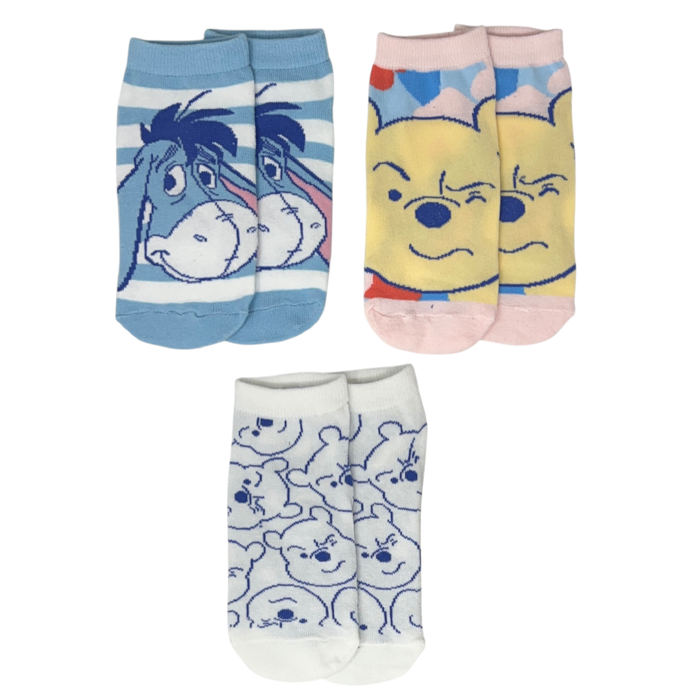 CALZINI WINNIE THE POOH DISNEY IN MISTO COTONE 3 PAIA ASSORTITI ADULTO 36/41 - EZ39002/1