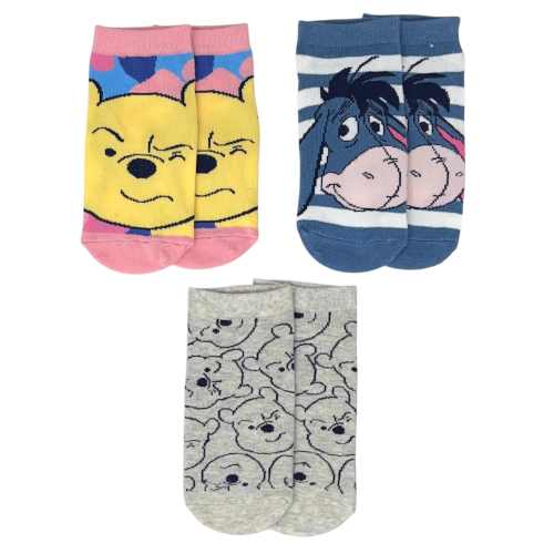 CALZINI WINNIE THE POOH DISNEY IN MISTO COTONE 3 PAIA ASSORTITI ADULTO 36/41 - EZ39002/2