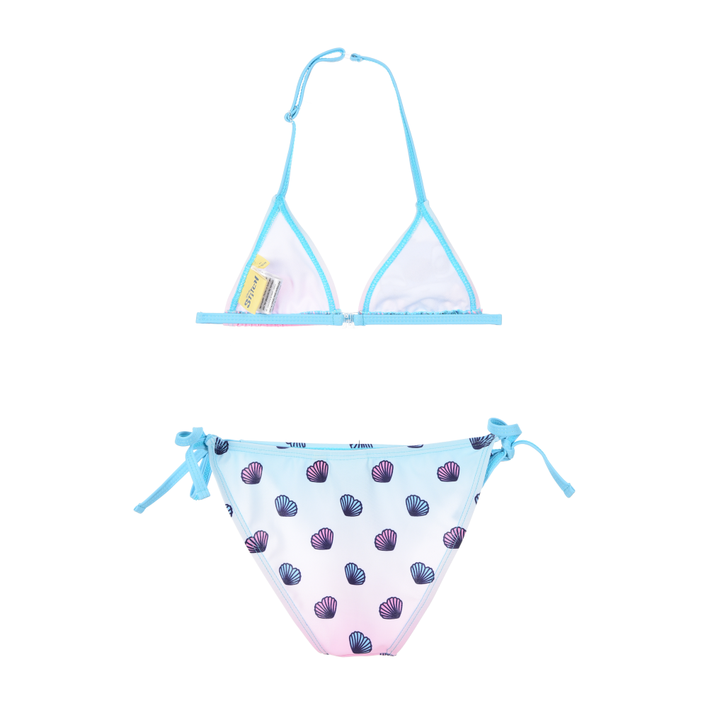 COSTUME DA BAGNO DISNEY STITCH 2 PEZZI BIKINI MARE TOP E SLIP BAMBINA - EZ18232AZZURRO