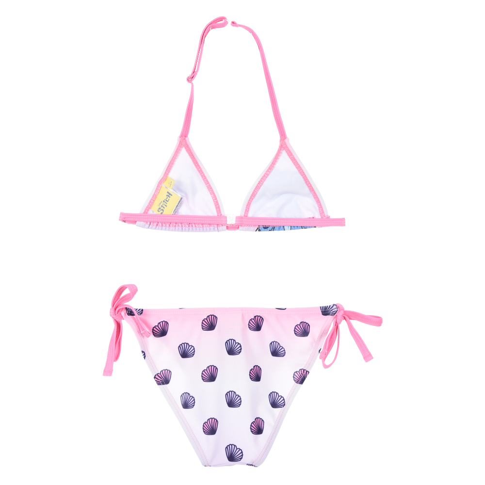 COSTUME DA BAGNO DISNEY STITCH 2 PEZZI BIKINI MARE TOP E SLIP BAMBINA - EZ18232ROSA