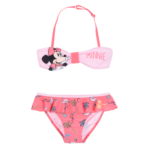 COSTUME DA BAGNO MINNIE DISNEY 2 PEZZI BIKINI MARE TOP E SLIP BAMBINA - EZ18102ROSA