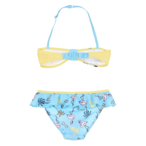 COSTUME DA BAGNO MINNIE DISNEY 2 PEZZI BIKINI MARE TOP E SLIP BAMBINA - EZ18102CELESTE